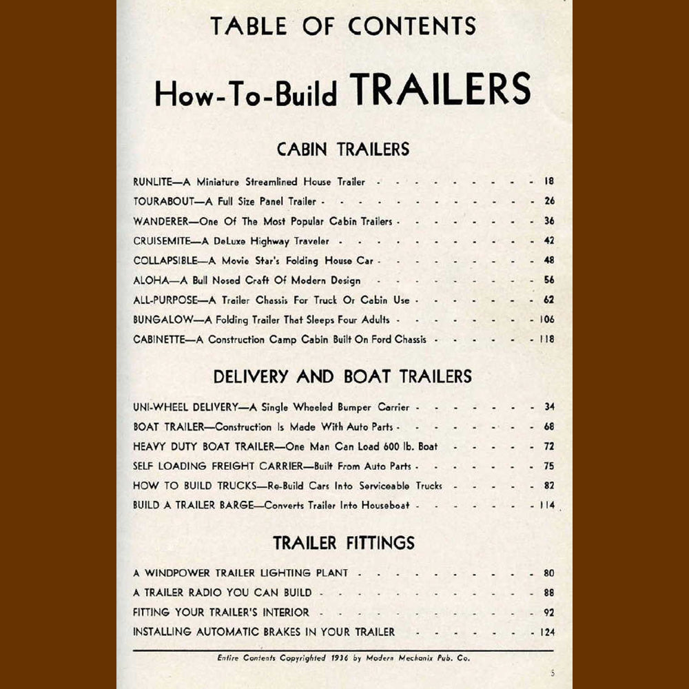 ‘How to Build Trailers’ (1937) – Vintage 128-Page Guide to DIY Camper, Boat & Utility Trailers (PDF)